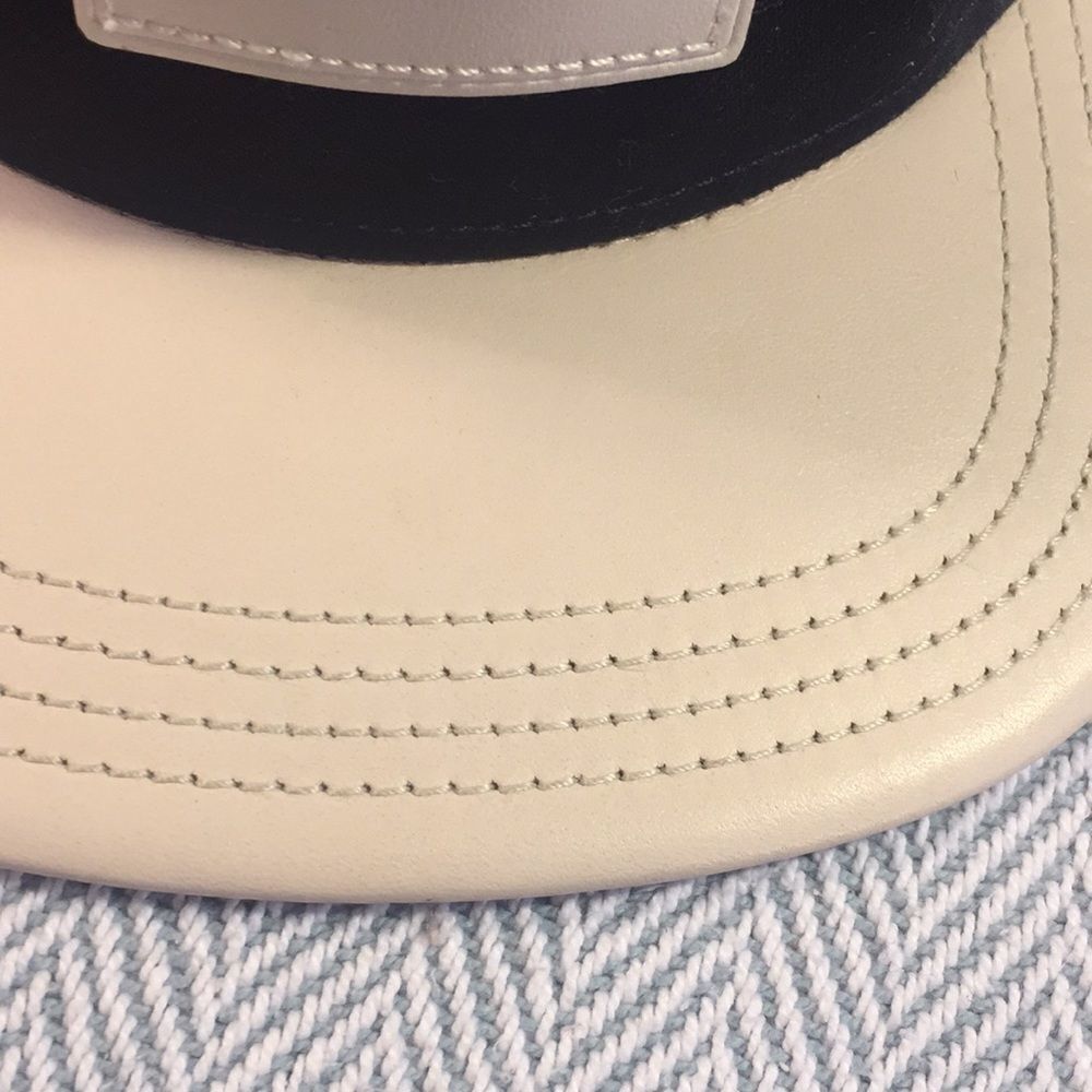 COACH LOGO Cap Leather on brim Adjustable MUST be Authenticated by Poshmark - Picture 2 of 7